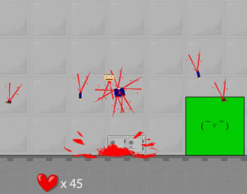 Who cares? This game has gory explosions!